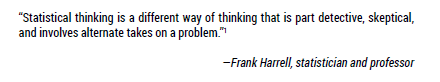 Highlighted reading excerpt for Prepare to Think Statistically